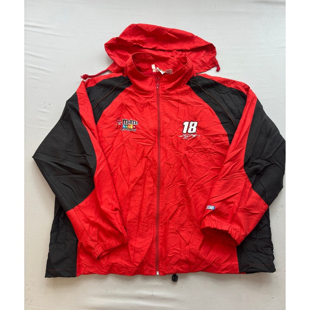 NASCAR Winners Circle Kyle Busch 18 M&Ms Racing Jacket Red Black Mens XL